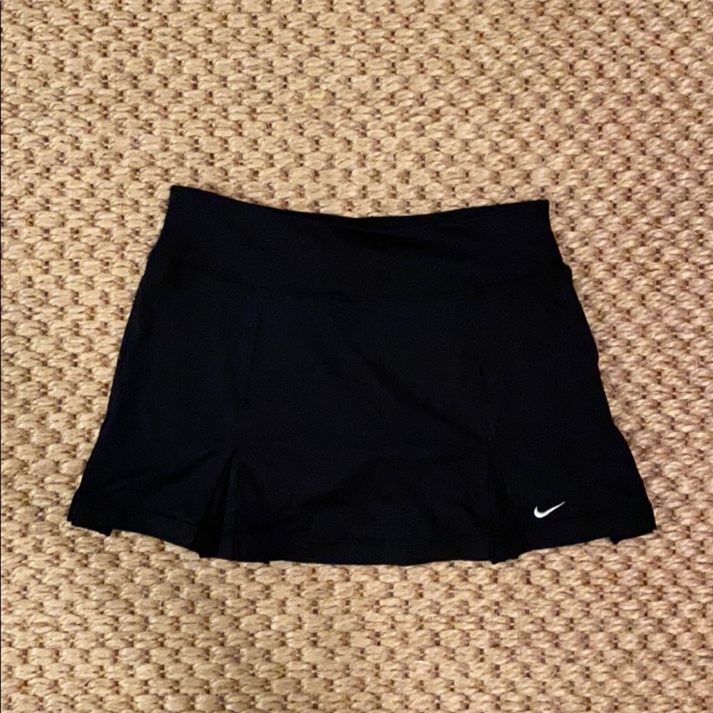 Pleated Black Nike DRI-FIT Tennis Skirt - XS